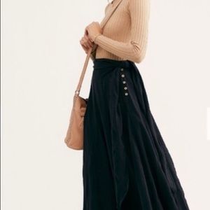 Free People Midnight Black Maxi Skirt